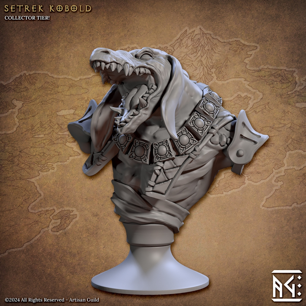 Setrek Kobold A (Bust) - Raid at the Temple of Ifrit - Humanoid Kobold / 3D printed mini bust ATG