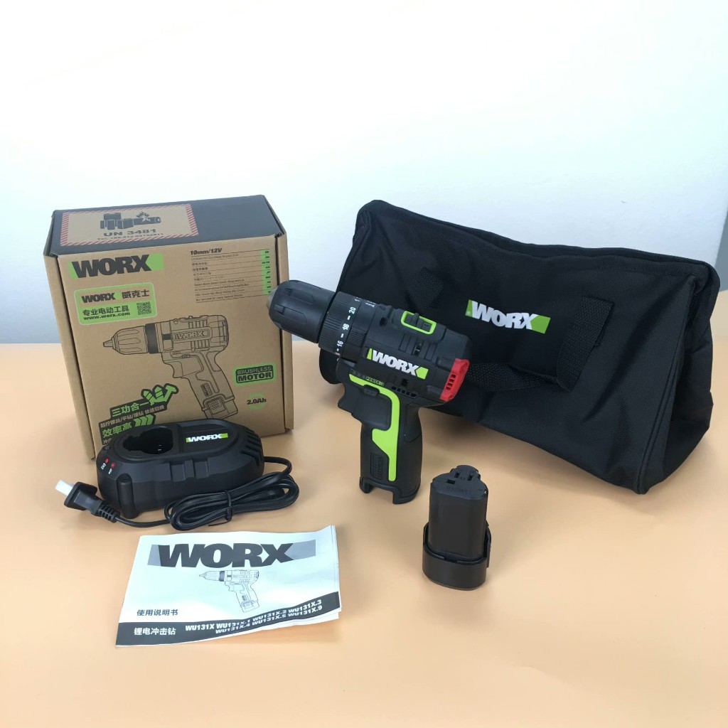 🔩 Worx WU131X สว่านกระแทกไร้แปรงถ่าน 12V | ปรับแรงบิด 30+2 ระดับ