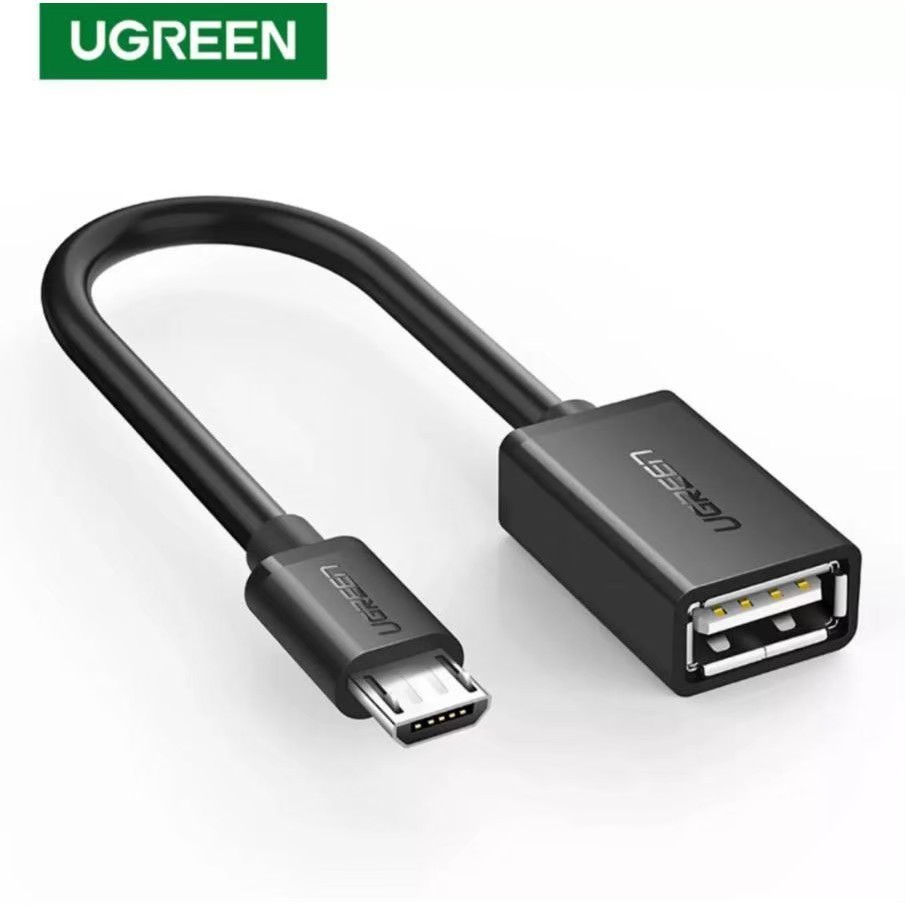 UGREEN รุ่น 10396 Micro USB to USB 2.0 สายยาว 12cm, OTG Cable On The Go Adapter Male Micro-USB to Female USB