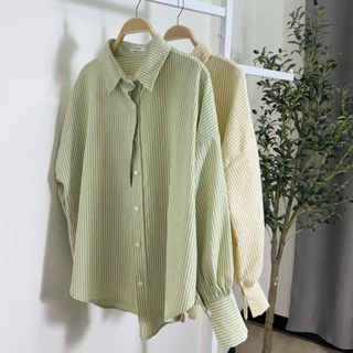 Alis shirt (เชิ้ตคอตตอนอัดยับ)