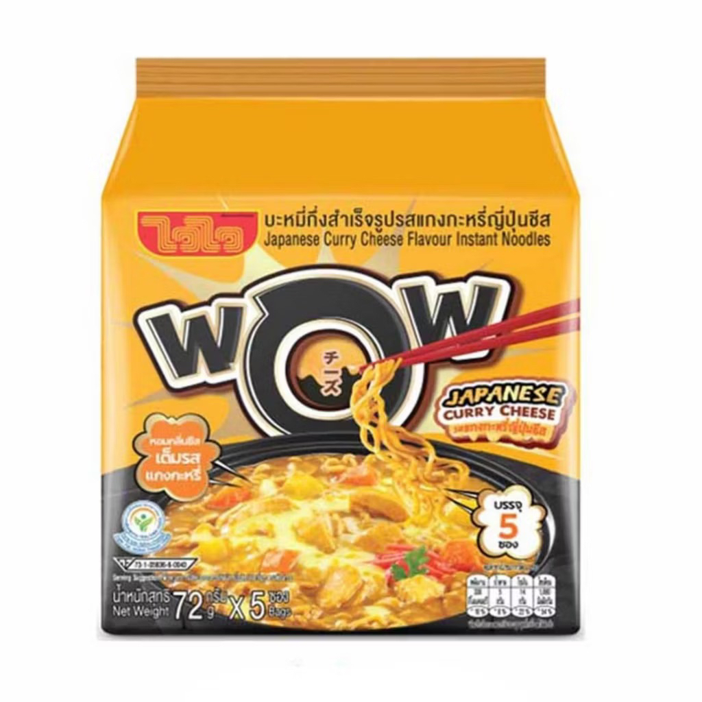 ( 5ซอง) WOW ไวไวว้าว รสโคเรี่ยนสไปซี่ซีฟู้ด72กรัม