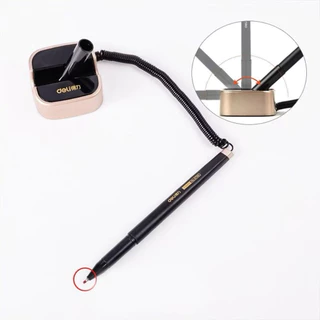 Deli ปากกาเจลแบบตั้งโต๊ะพร้อมแท่น หมึกน้ำเงิน Deli Desk Pen Stand (0.5/0.7 mm) อุปกรณ์เครื่องเขียน