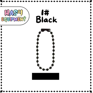 HasuEquipment 50ชิ้น/แพ็ค โซ่ไข่ปลาพวงกุญแจ 10cm 12cm ขนาดเม็ด 2.4mm สำหรับทำพวงกุญแจ DIY Hasu Equipment
