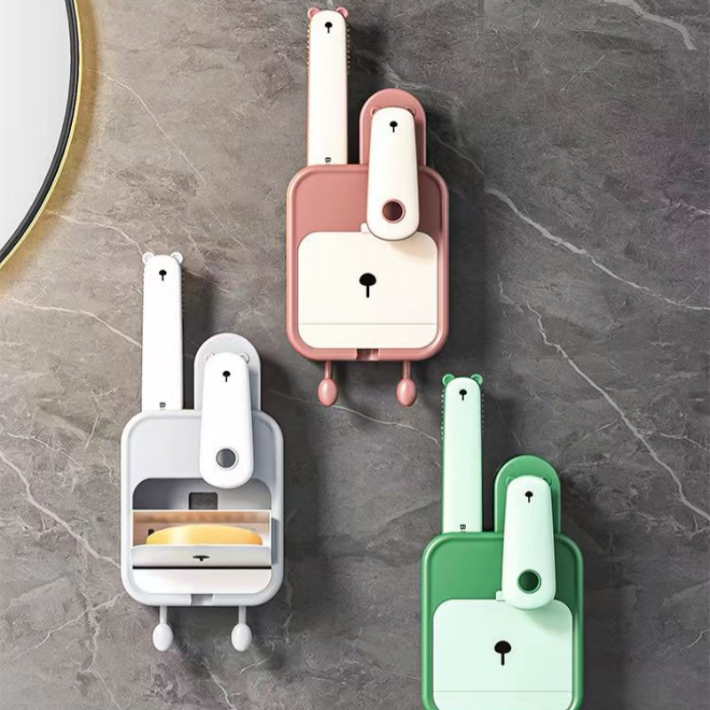 ที่วางสบู่ ที่วางสบู่ติดผนังสไตล์เรียบง่าย ไม่ต้องเจาะ รับน้ำหนักได้เยอะ ที่ใส่สบู่