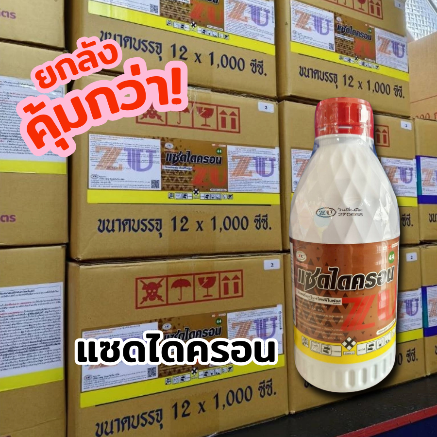 📦ยกลัง! (แซดไดครอน 1ลิตรx12) ล็อตใหม่! พ.ย.ปี68! สูตรเย็น กำจัดหนอน เพลี้ย แมลงบิน