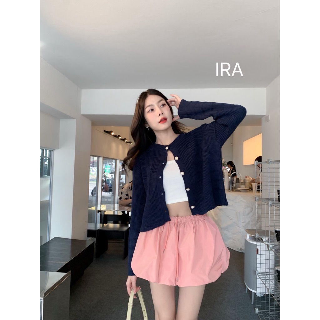 BY IRA (4336-1) Lena Knit Cardigan เสื้อคาร์ดิแกนกันหนาว แขนยาว คอกลม ผ้าถัก สไตล์เกาหลี สําหรับผู้หญิง ราคา ถูกที่สุด ดีลบีเคเค แกลเลอรีภาพที่ 8