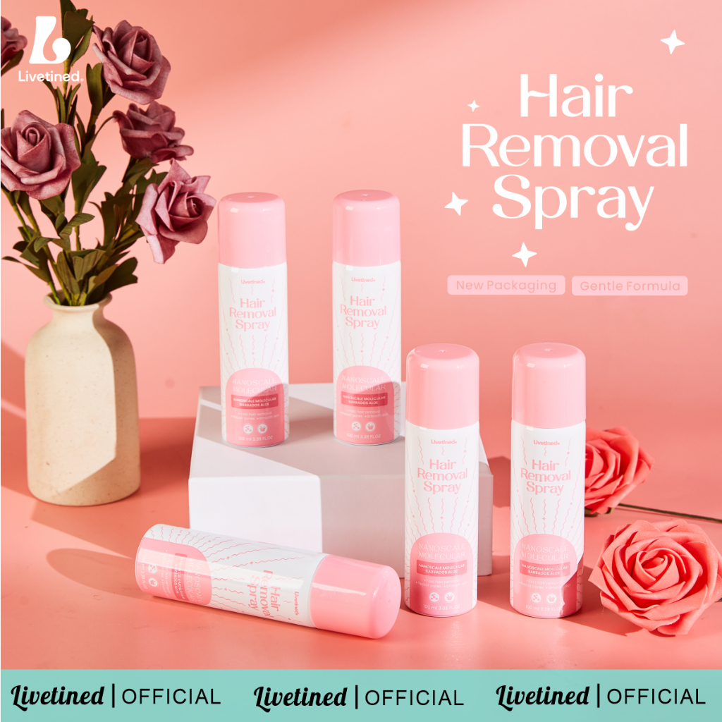 LIVETINED สเปรย์กำจัดขน 100ml (แพ็ค 3) ความหนา 0.5 มม. ใหม่