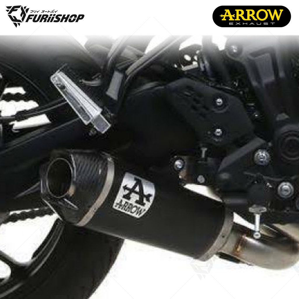 ท่อสูตร/ท่อแต่ง/ท่อไอเสีย Arrow Work Twist คอวน Dark-Carbon  : for Yamaha YZF-R7 2021-2024