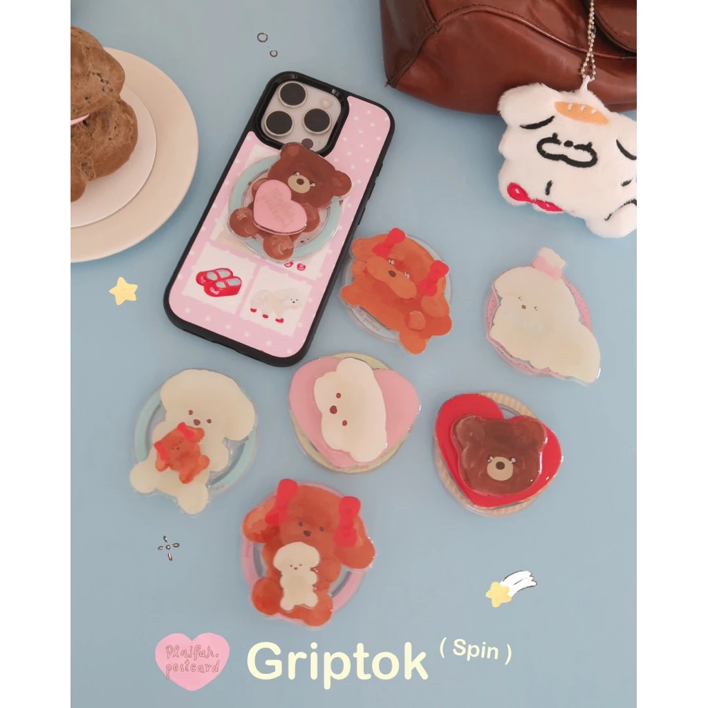 Magnet Griptok Spin กริ๊ปตอกแม่เหล็ก แบบหมุนได้! ลายใช้คู่กันก็น่ารัก🎀🪅(แบบไม่หมุนลายมีมาด้วย) l plaifah.postcard