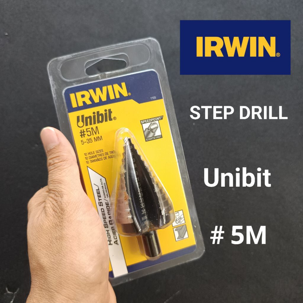 irwin STEP DRILL IRWIN Unibit  #5M (5-35mm) ดอกสว่านไฮสปีด   ดอกเจดีย์