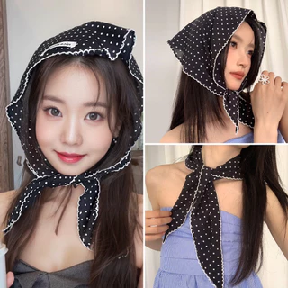 Jolie Wiwii ผ้าโพกผมลายจุด ผ้าพันคอลายจุด ผ้าโพกหัว ผ้าโพกศีรษะ Polka Dots
