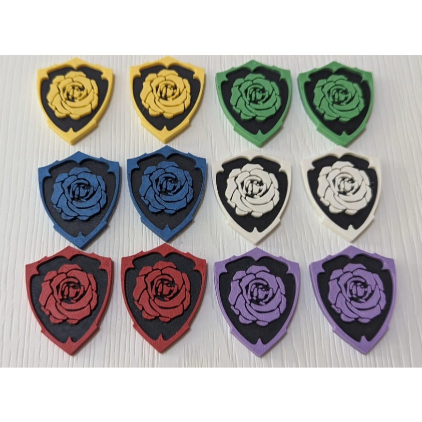 [Plastic] Black Rose Wars (Rebirth) Board Game: Shield Token - ชุดอัพเกรดโทเค่นสำหรับบอร์ดเกม