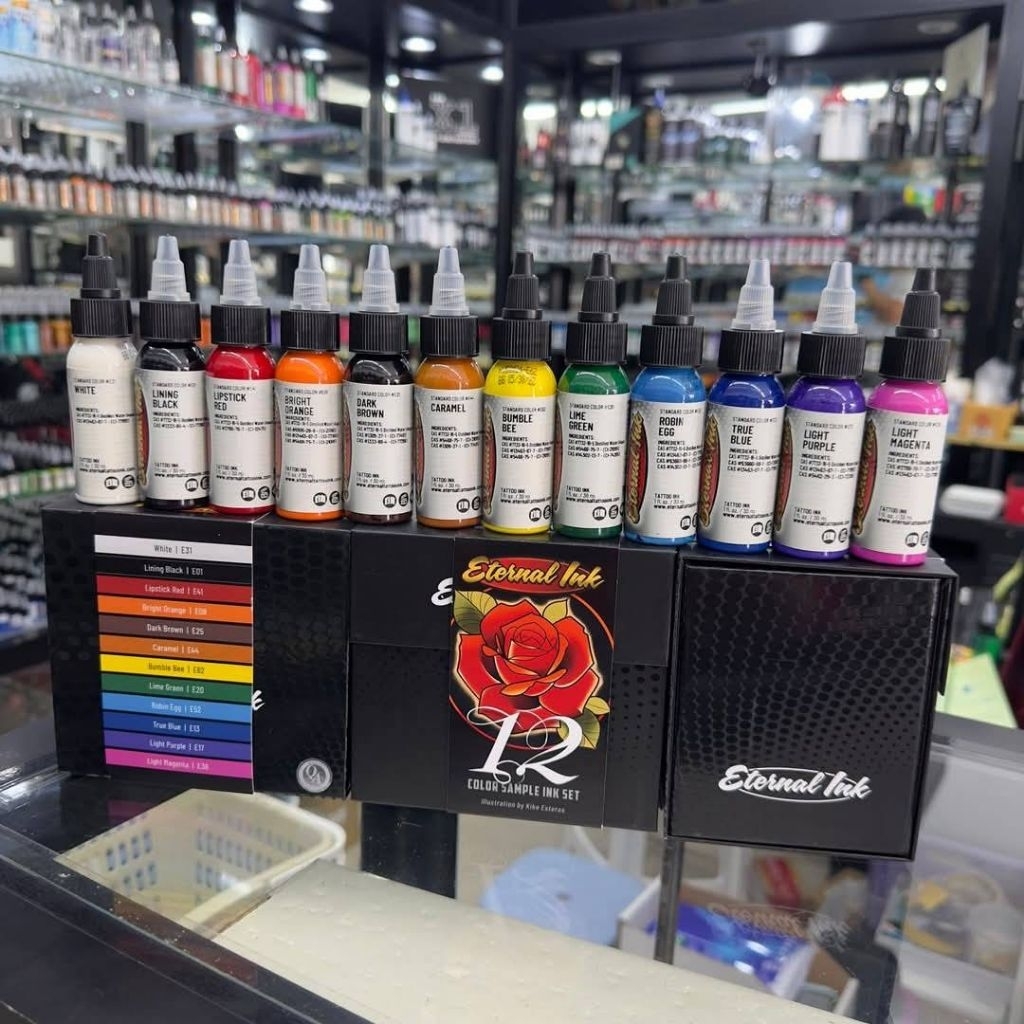 ETERNAL INK TATTOO หมึกสักลาย ชุด12สี หมึกแท้ USA 100%