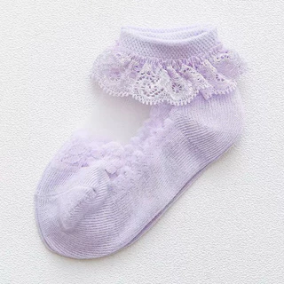 พร้อมส่ง ถุงเท้าเด็กผ้าลูกไม้ ถุงเท้าเจ้าหญิง ลูกไม้ใส