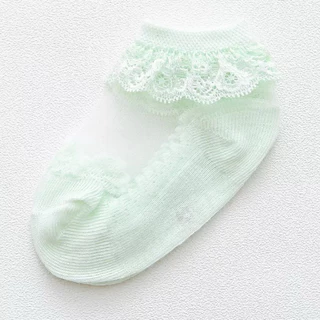 พร้อมส่ง ถุงเท้าเด็กผ้าลูกไม้ ถุงเท้าเจ้าหญิง ลูกไม้ใส