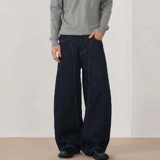 beerbroth-baggy jeans กางเกงยีนส์ชาย ขากระบอก อเมริกันย้อนยุคหลวม สไตล์เกาหลี ผ้าเดนิม แฟชั่น จัดส่งรวดเร็ว M-3XL