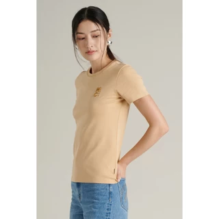Mc JEANS (แม็คยีนส์) Online Exclusive เสื้อยืดผู้หญิง เสื้อยืดแขนสั้น ทรงสลิม Slim Fit T-Shirt มีให้เลือก 2 สี MTTZA33