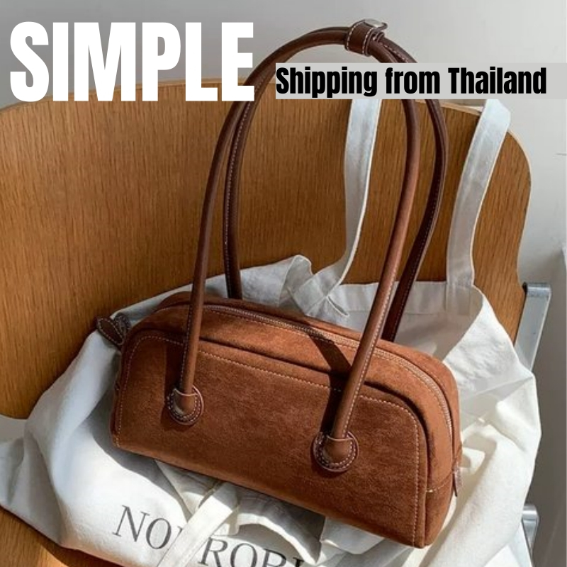 🚚จัดส่งจากกรุงเทพฯ-กระเป๋า Baguette ความจุขนาดใหญ่แฟชั่นวินเทจเดินทางกระเป๋าสะพายกระเป๋าสุภาพสตรีใต้วงแขนกระเป๋า 2025 ให