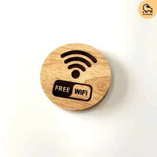 dotsheep ป้ายห้ามสูบบุหรี ป้ายห้ามจับ ห้ามถ่ายรูป, free wifi, CCTV วางพัสดุ จุดวางอาหาร ไม้ยาง ​407