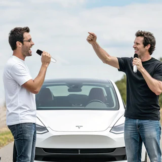 🚗 Puremic™ Tesla Mic – ไมค์ร้องเพลงไร้สายในรถ Tesla Model Y Model 3 Model X (USB-C/USB-A พร้อมใช้)