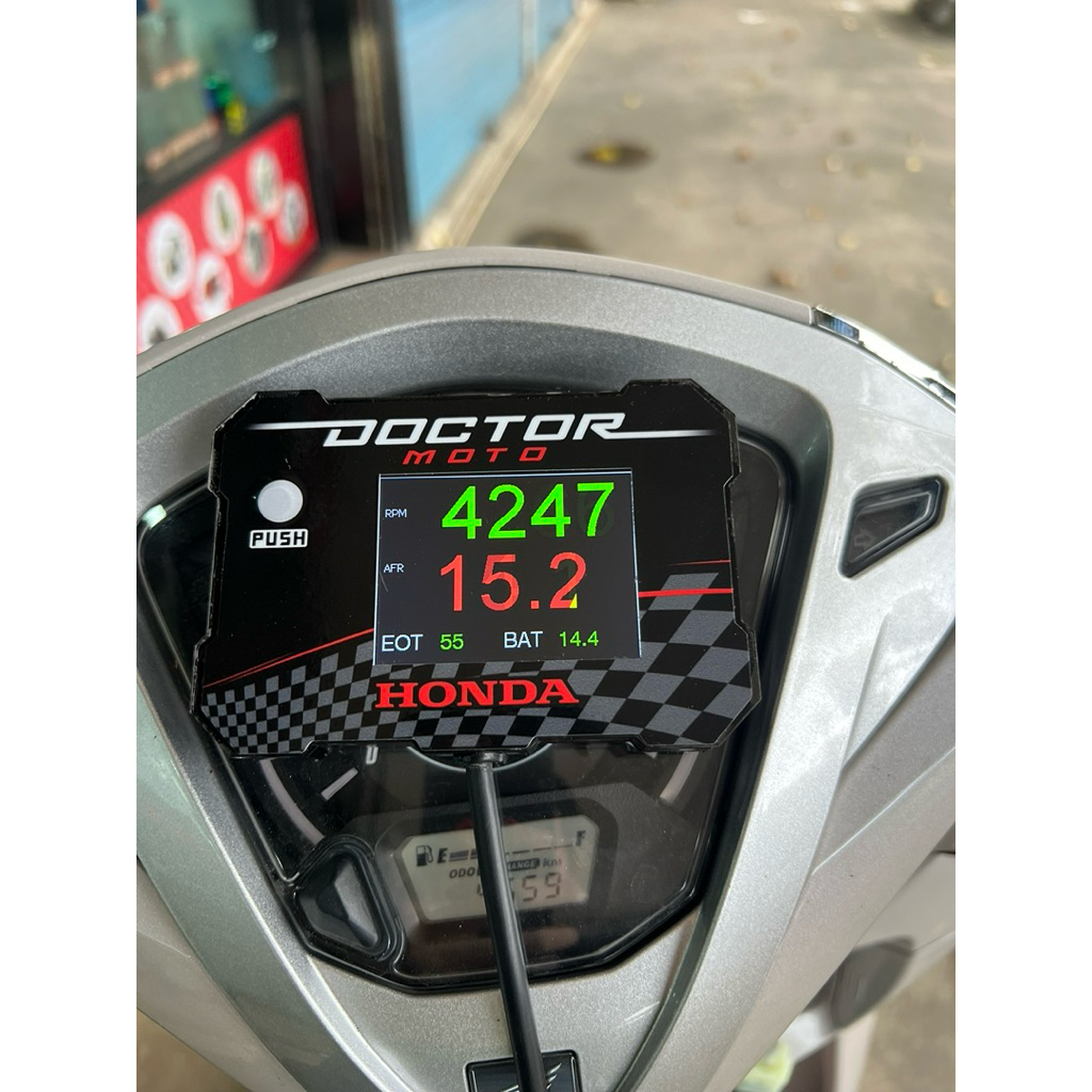 จอใหม่NEW สมาร์เกจ DOCTOR MOTO HONDA ทุกรุ่น 110-300 pcx laed girono ลบโค๊ดเคียโค๊ดได้ มี2 ภาษา ไทย อังกฤษ ปุ่มกดทัสกรีน - รูปที่ 3