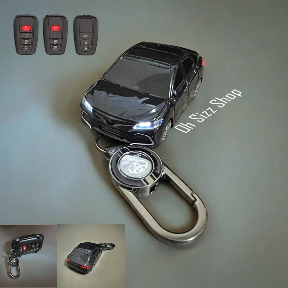 เคสรีโมทรถ Toyota Camry 2019-2023 รีโมททรง V มีไฟหน้าและหลัง  แบบโมเดลรถ   (Car Shape)  วัสดุพลาสติกเบา ABS  พร้อมพวงกุญ ราคา ถูกที่สุด ดีลบีเคเค แกลเลอรีภาพที่ 8