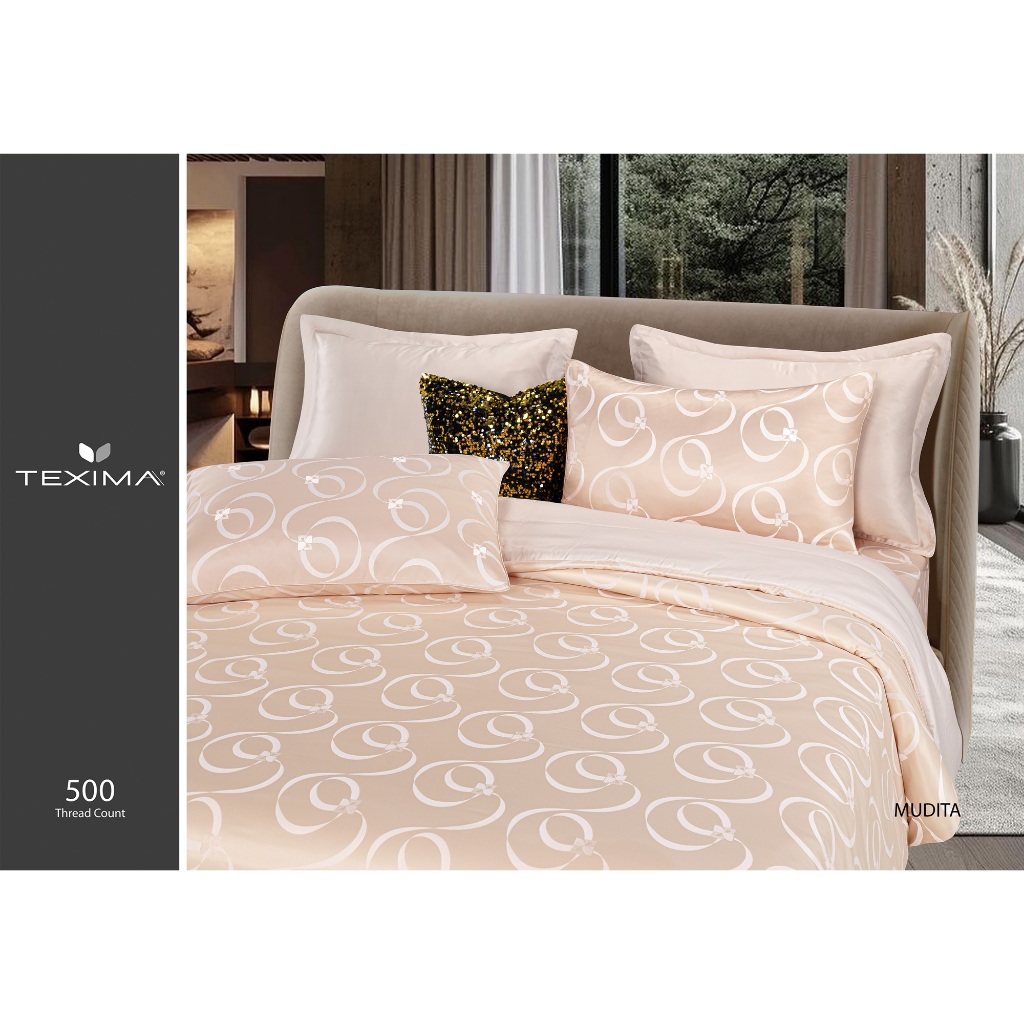 SANTAS ชุดผ้าปูที่นอน ดีไซน์ MUDITA ทอ 500 เส้นด้าย Texima (ไม่รวมผ้านวม)
