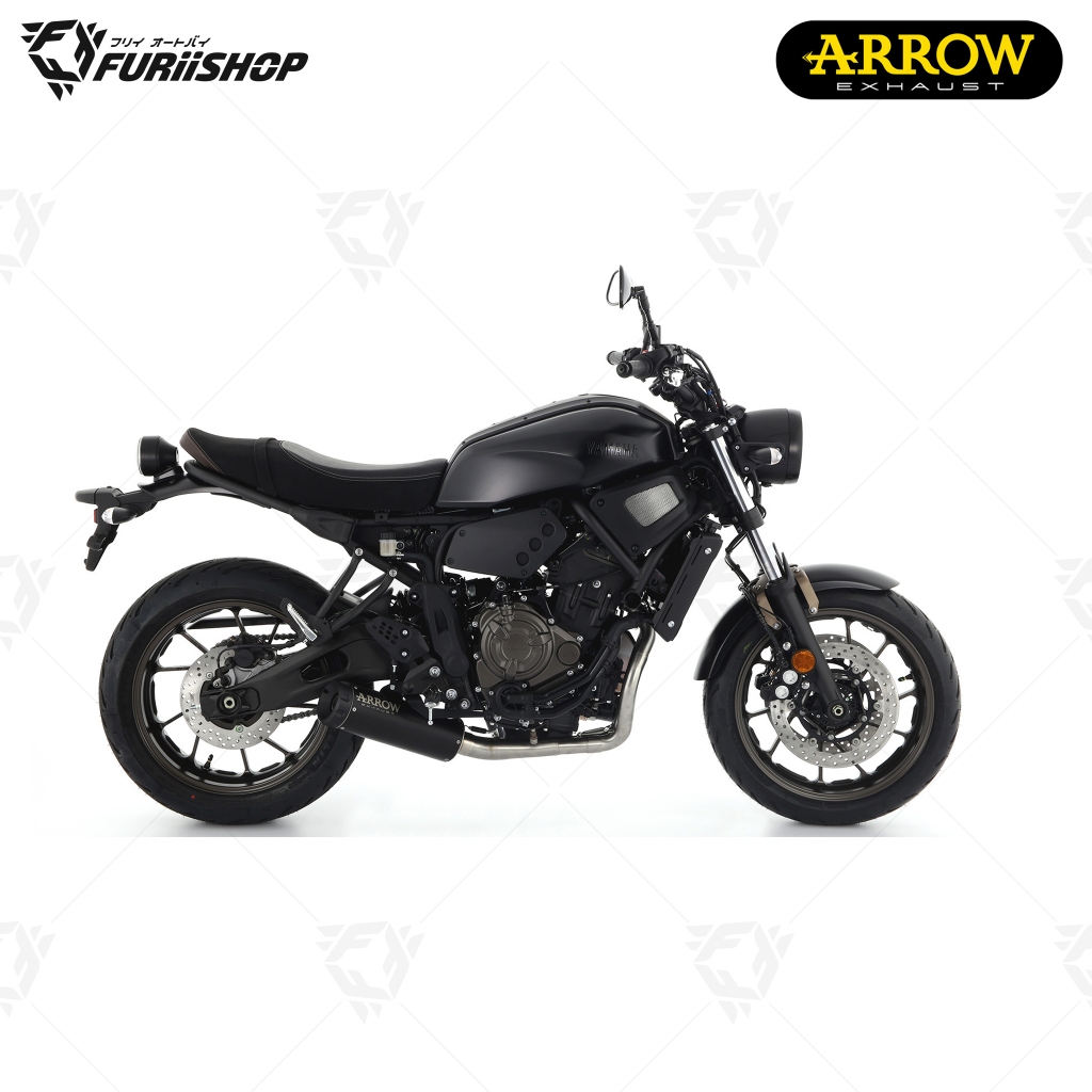 ท่อสูตร/ท่อแต่ง/ท่อไอเสีย Arrow Rebel Dark Black : for Yamaha XSR700 2017-2020/2021-2024