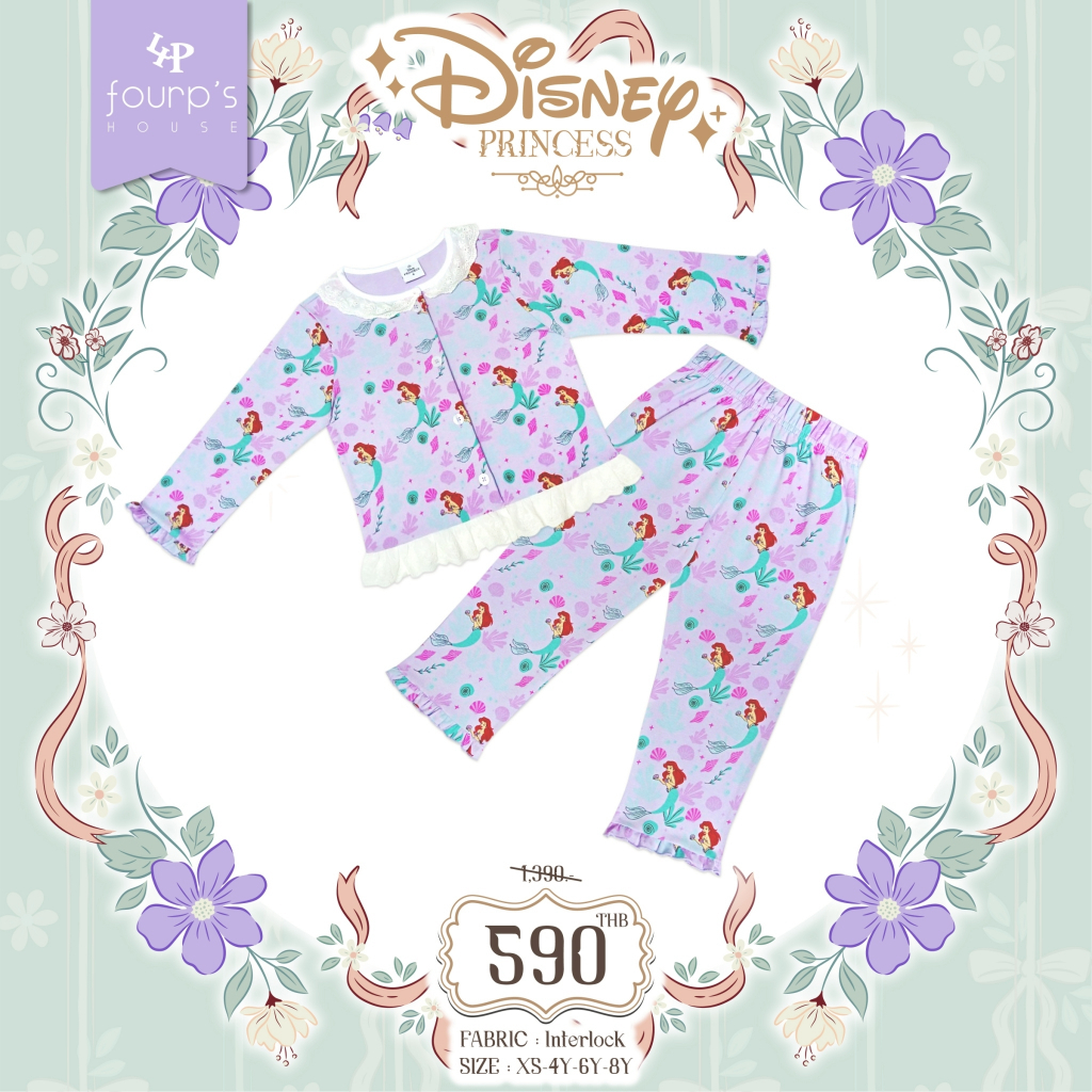 DISNEY PRINCESS : 115055 ชุดนอนเด็กลิขสิทธิ์แท้