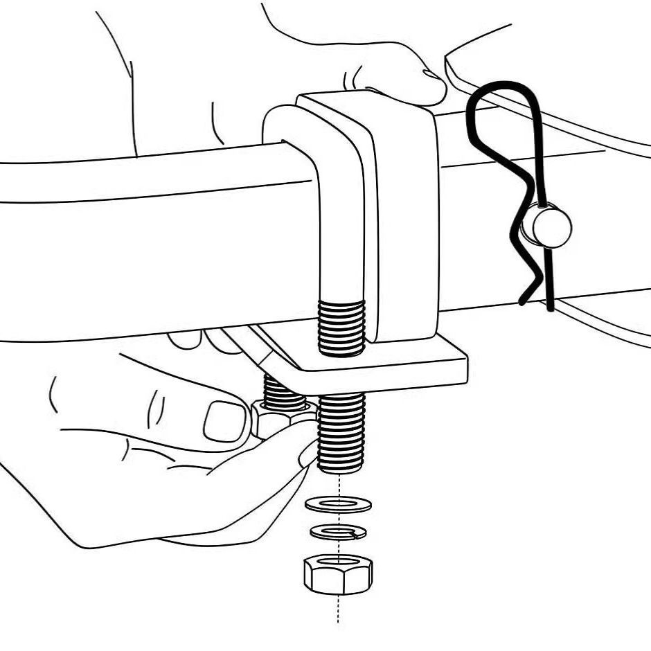 【One_boutique】ชุดพ่วง หางลาก ลากเทรลเลอร์ ฝาครอบ พร้อมลูกบอล ลากเรือ ต่อพ่วง ขนาด 2 นิ้ว (1 ชุด）ตัวยึดอุปกรณ์พ่วง - รูปที่ 5