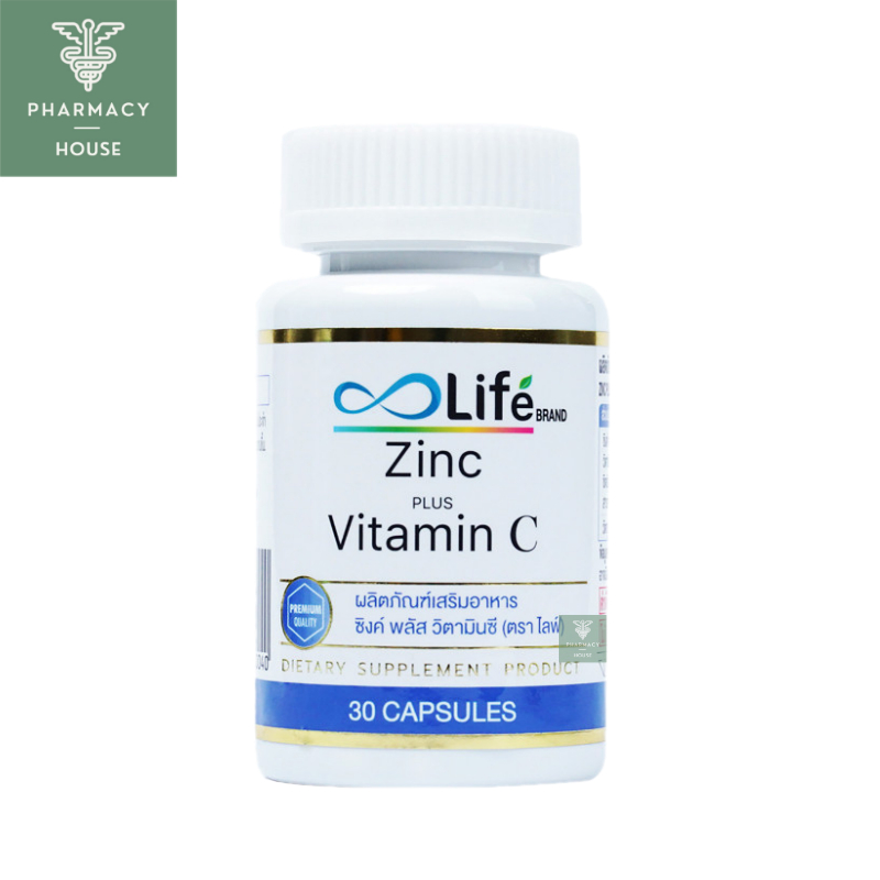 Life Zinc Plus Vitamin C 30 แคปซูล