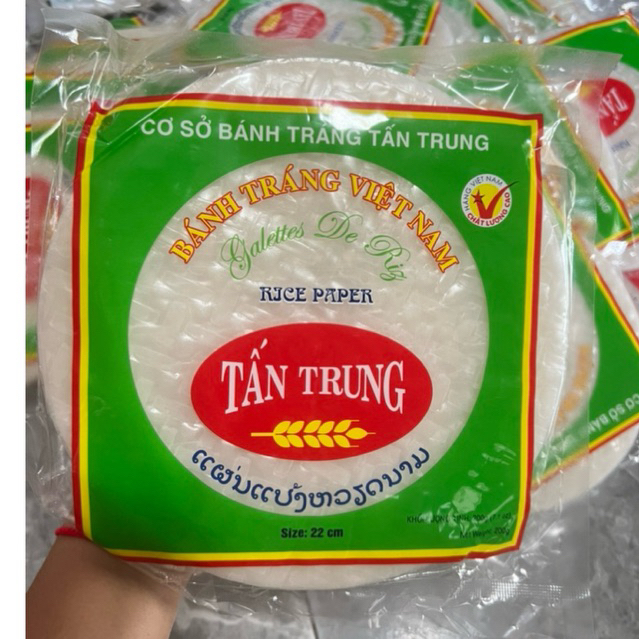 แผ่นแป้ง ปอเปี๊ยะ สลัดโรล (แผ่นเมี่ยง) 1ถุง 18-19แผ่น บางใสเหนียวนุ่ม หนัก200g