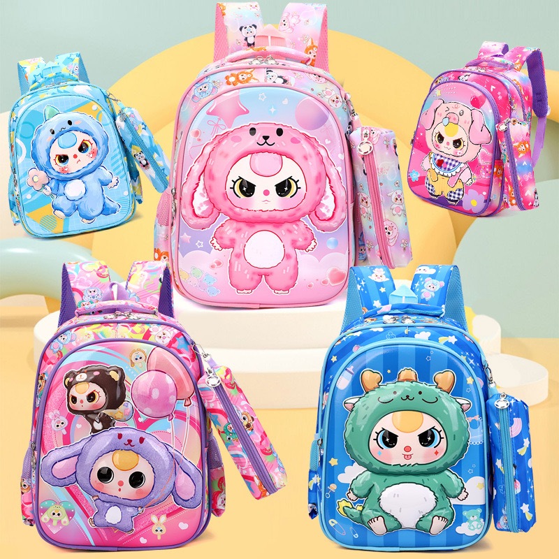 กระเป๋าเป้เด็ก14นิ้ว กระเป๋านีกเรียน3Dลายนูนๆน่ารักๆ สินค้าในไทยพร้อมส่ง