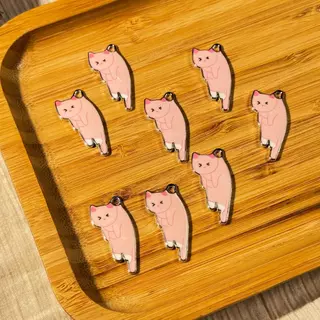 (มีส่งด่วน!!) จี้โลหะ แมวเหมียว 3 สี ราคา/ชิ้น DIY