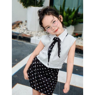 กระโปรง polka dot กระโปรงเด็ก