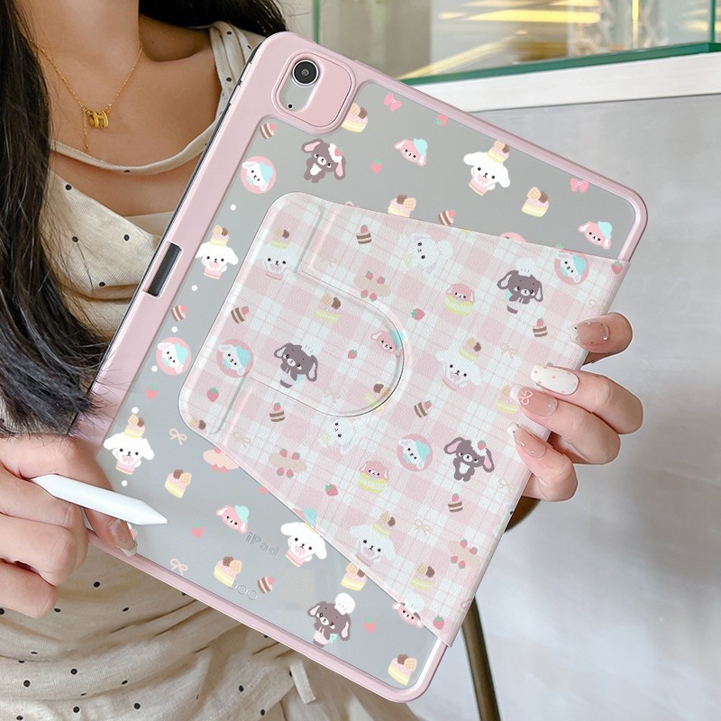 ✨พร้อมส่ง✨เคสiPadหมุน 360° กระต่าย Gen11/10 Air7/6 13 Gen9 Pro11 การ์ตูน เคสไอแพด Air5/4 Gen6 Mini7 - รูปที่ 4