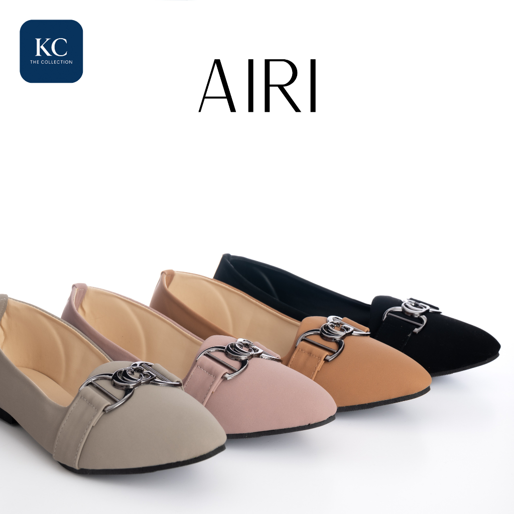 รองเท้าคัชชูหัวแหลมผู้หญิง อะไหล่เงิน ใส่ทำงาน เรียบหรู สวมสบาย รุ่น Airi | KC The Collection