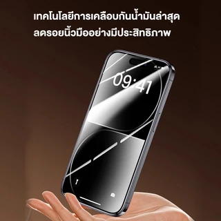 ทำความสะอาดฝุ่นโดยอัตโนมัติ ฟิล์มกระจก iphone สำหรับ11 15 14promax ติดง่าย แบบเต็มจอ HD 13/12/15plus/8/7plus/XR 16 17
