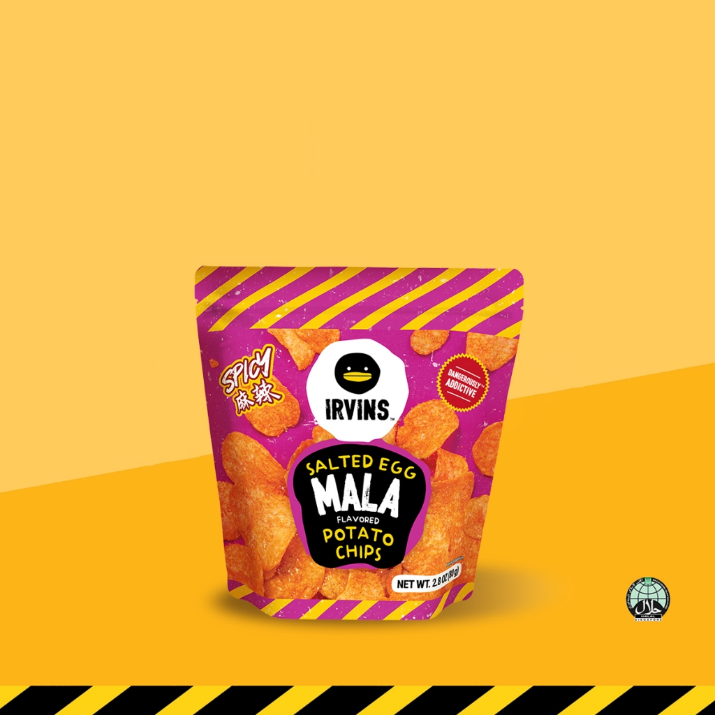 IRVINS มันฝรั่งทอดกรอบ รสหมาล่าไข่เค็ม (Mala Flavored Potato Chips) ขนาด 80 g