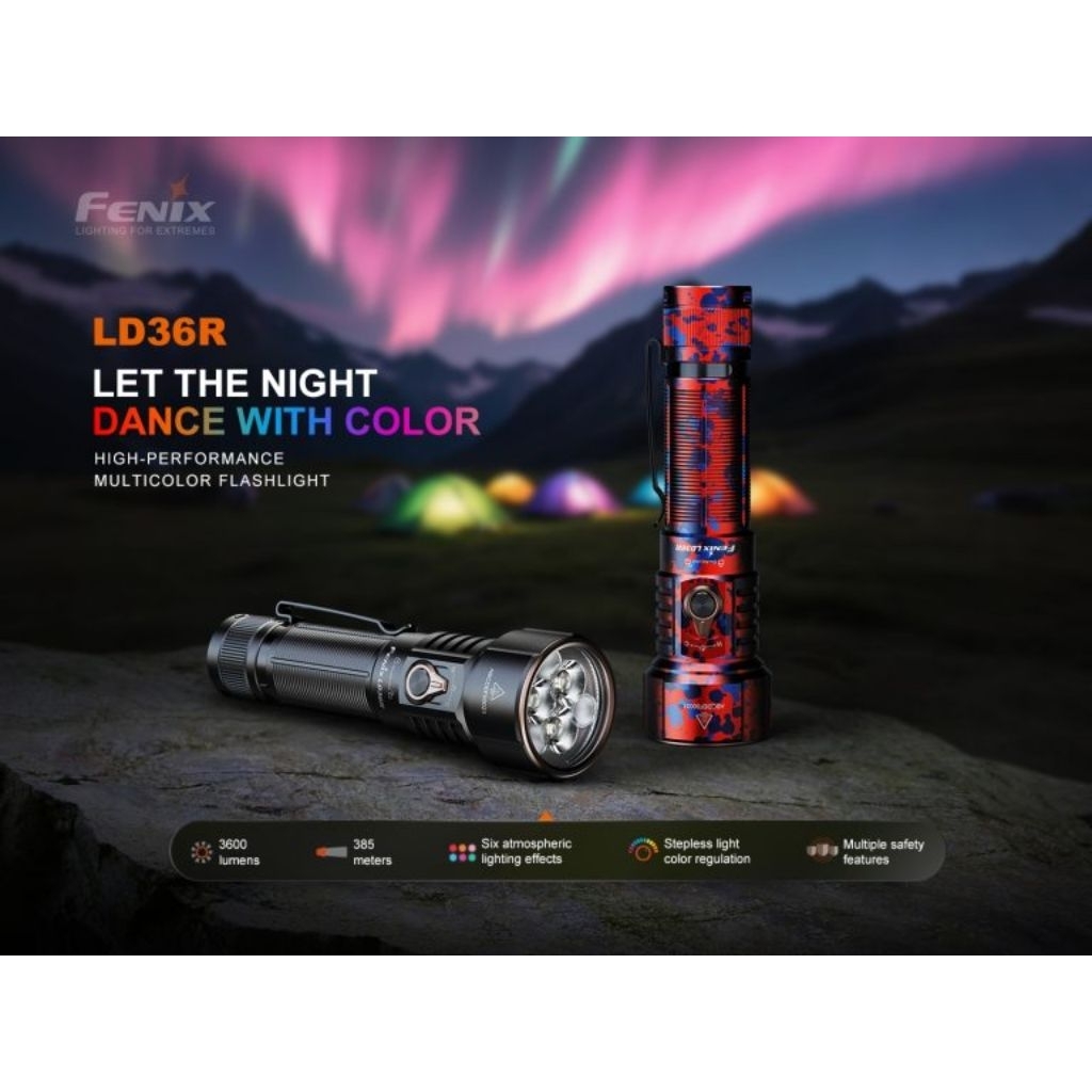 ไฟฉาย Fenix LD36R Multicolor Flashlight : สินค้ารับประกัน 3 ปี