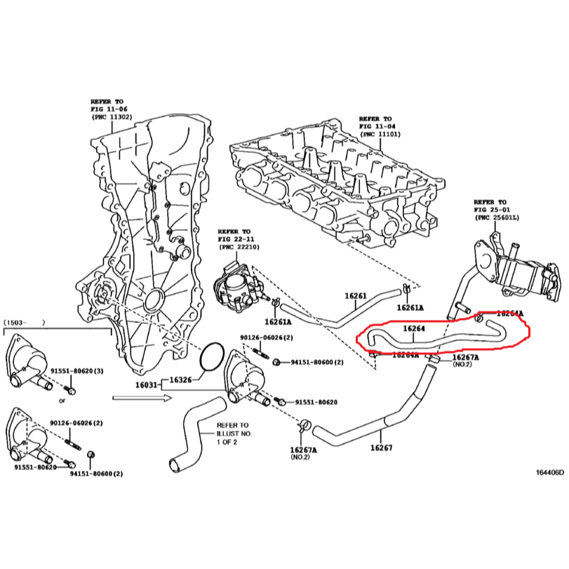 ท่อยางข้างเครื่อง บายพาส LEXUS CT200h TOYOTA PRIUS 1.8 Hybrid 2008-2015 2ZR-FXE 1.8 Hybrid