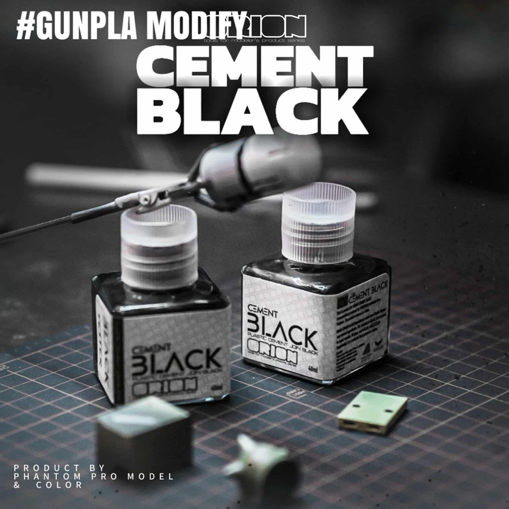 ORION Cement Black กาวเนื้อดำ สำหรับอุดขัด พลาสติกโมเดล ขนาด 40 ml