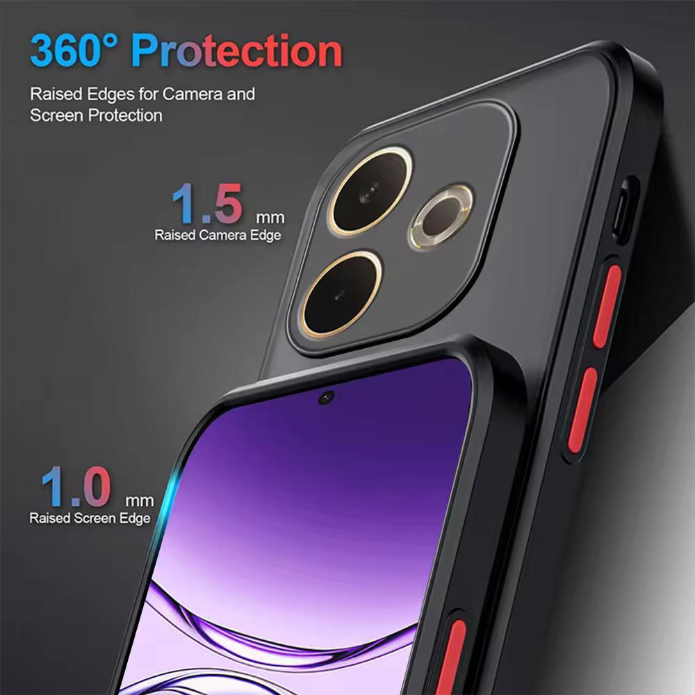 เคสขอบสีหลังด้าน สำหรับ Oppo A6Pro Reno14 Pro Reno14F A5I A5 A5x A5pro A3 A3X A79 Reno11F เคสกันกระแทก - รูปที่ 4