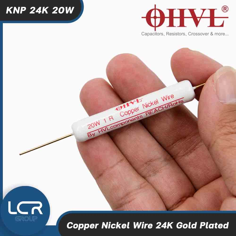 OHVL R.Resistor KNP 24K 1.0-47 Ohm 20W. รีซิสเตอร์ (ขาทองแดง ชุบทอง 24K) Copper Nickel Wire 24K Gold Plated - รูปที่ 2