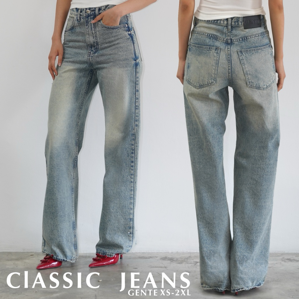 GENTE-Classic Jeans (กางเกงเอวระดับสะดือ)