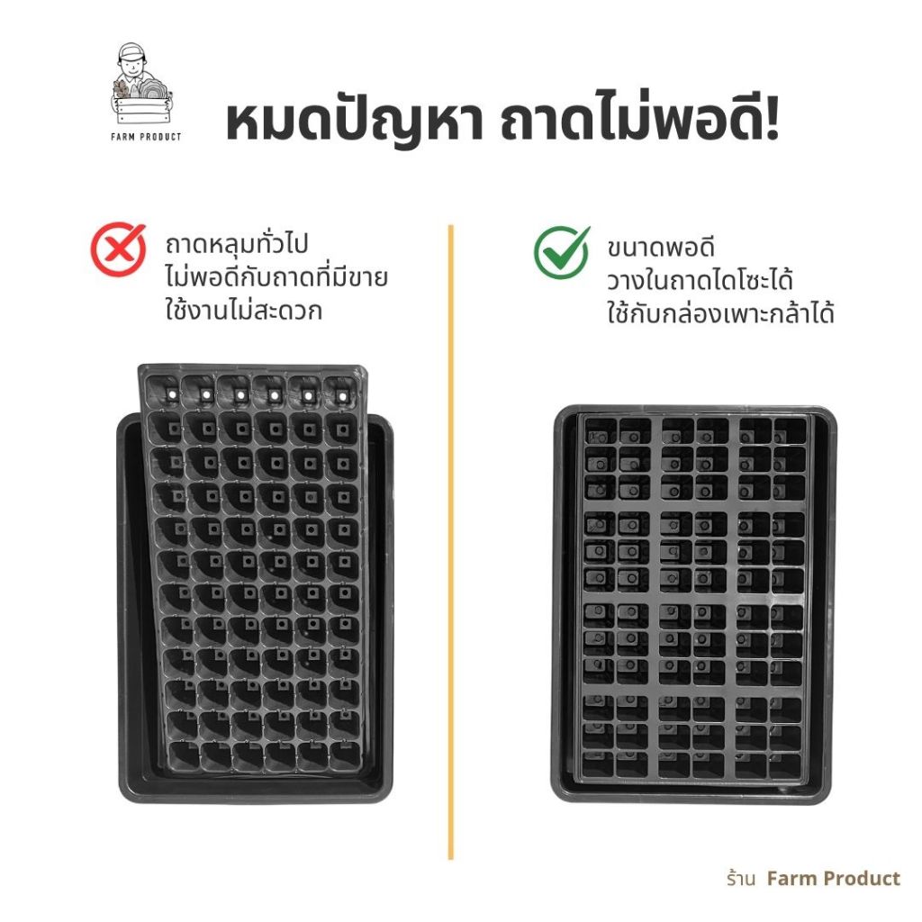 ถาดเพาะกล้า 72 หลุม (แพ็ก10 ใบ) หนา หลุมลึก, ส่งฟรี ! - รูปที่ 2