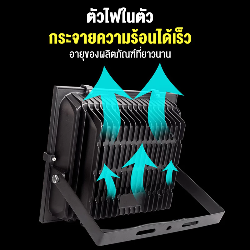 ไฟสปอร์ตไลท์โซล่าเซลล์ 60000W กันน้ำ IP67 thumbnail 7