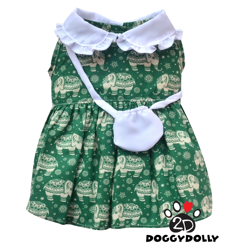 Bigdog -Pet cloths -Doggydolly ชุดกระโปรง ไซส์หมาใหญ่ ชุดหมาใหญ่ ลายหัวใจ โกลเด้น บางแก้ว ลาบาร์ดอร์  11-45โล BD-D764