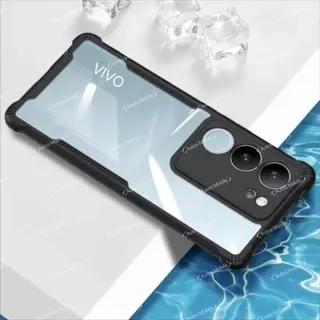 เคสหลังใส ขอบดำ Vivo Y29 Y100 V29 V29E Y17S เคสใสกันกระแทก ใช้สำหรับ Vivo V29 5G