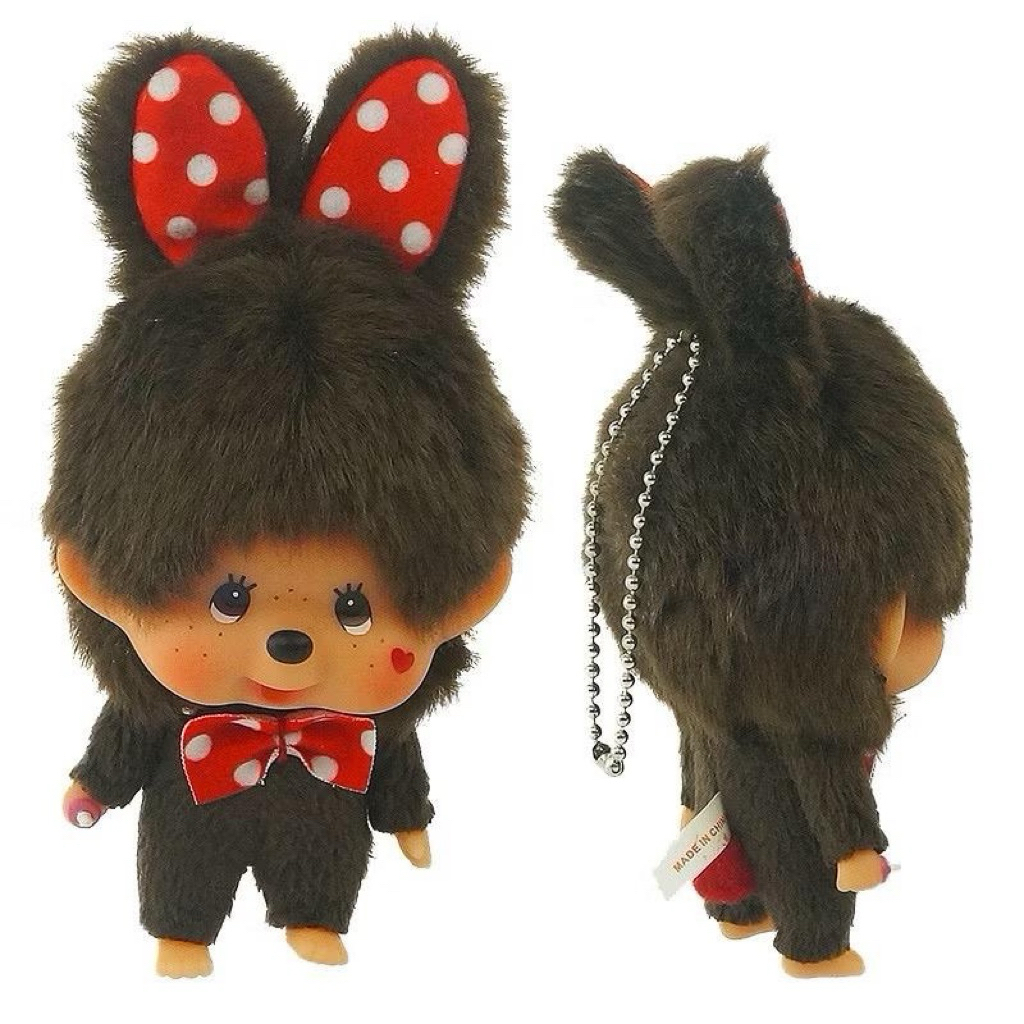 พร้อมส่ง พวงกุญแจ Monchhichi หูกระต่ายมิกกี้ แท้💯